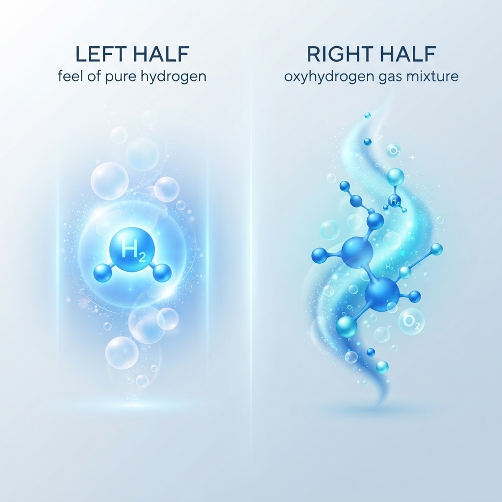 Illustration of pure molecular hydrogen produced by the AeroPure H2 3000 HO-separated cell